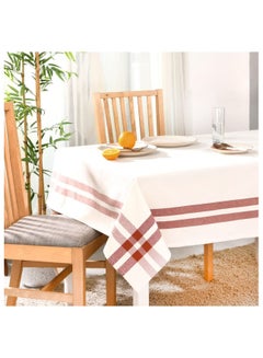 Buy Folkulture 100% Cotton Table Cloth 60 x 102 Inches, Rectangular Tablecloth, Boho Tablecloth, Farmhouse Tablecloth or Fabric Table Cloth, Long Table Cover Rectangle (Farmhouse Stripe) in UAE