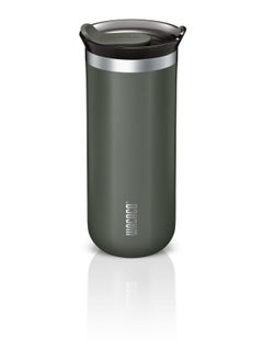 Buy Octaroma GRANDE Vacuum Insulated Mug (435ml) - Double Wall Stainless Steel Coffee Travel Tumbler w/ Leakproof Drinking Lid, Reusable, Washable, BPA-Free, Hot & Cold - Grey in UAE