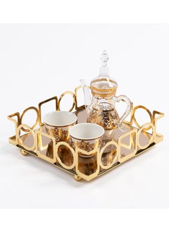 اشتري Karel Square Tray, Gold - 20x20 cm في الامارات