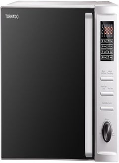 Buy Tornado 36 Liters Digital Microwave Oven 3 in 1 with Grill function 10 Power Levels, 1000W, Child-Safety-Lock, Defrost Function, 8 Auto cooking function, Silver, MOM-C36BBE-S in UAE