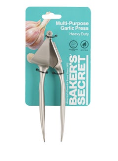 Buy Professional garlic press and mincer, food-safe, rust-resistant, easy to press and clean in Saudi Arabia