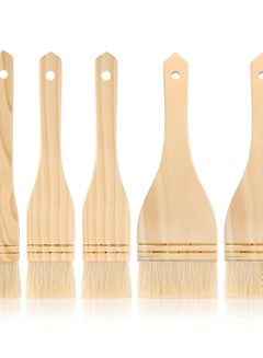 Buy FlatBrushes Set, Sheep Hair Bristles, Ideal for Watercolor, Ceramic, Pottery Painting, 1 Inch, 2 Inch, 3 Inch - Pack of 6 in Saudi Arabia