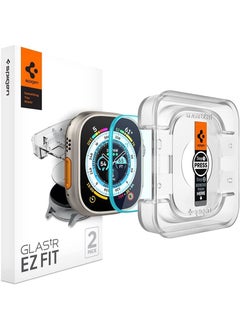 Buy Glastr Ez Fit Apple Watch Ultra (49mm) Tempered Glass Screen Protector with Auto Align Install Kit - 2 Pack in UAE