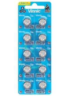 Buy 10-Pieces Vinnic AG13 LR44 (L1154F) Alkaline 1.5V Batteries in UAE