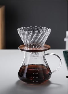 Buy Manual V60 Hand Drip Coffee Maker 600ml Set Pack Of 2 in Saudi Arabia