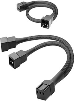 اشتري KabelDirekt 829 0.15m 30cm 3-pin fan extension cable + 15cm to 2 x Y-cable black في مصر