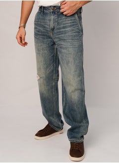 Buy Men’s Spring Denim Pants – MED Denim Blue in UAE