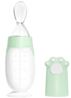 Buy Oasisgalore Baby Squeeze Spoon Silicone Baby Food Dispensing Spoon Squeeze Bottle Spoon Green in UAE