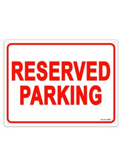 اشتري Reserved Parking Sign 20x15cm, UV Protected Weather Resistant Reflective Plastic Sign (1pc, White) في الامارات