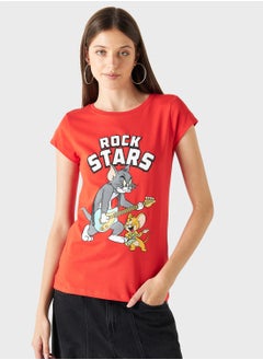 Buy Tom & Jerry Print T-Shirt in UAE