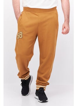 Buy Men Regular Fit Embroidered Sweatpants, Brown in UAE