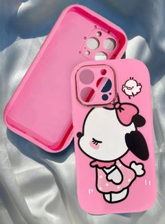 Buy iPhone 14 Pro Max Case Cover Cartoon Case Unique Design for Women Girls with Camera Lens Protection P01 in UAE