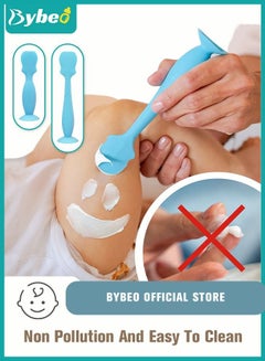 Buy 2 Packs Diaper Cream Spatula + Mini Baby Bottom Brush for Infant Cream with Travel Case in UAE