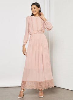 Buy Lace Ruffle Maxi Dress in UAE