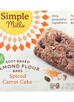 Buy Soft Baked Almond Flour Bars Spiced Carrot Cake 5 Bars 1.19 oz (34 g) Each in UAE