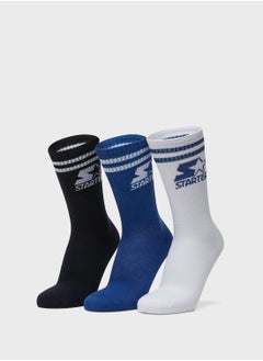 اشتري 3 Pack Logo Crew Socks في الامارات