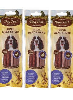 Buy Duck Meat Sticks Soft Handcrafted Treats For Adult Dogs 3X45g in UAE