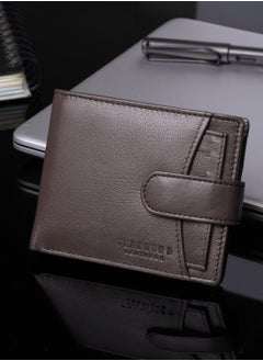 اشتري RFID Protected Genuine Leather Two Fold Wallet with coin pocket and card holder for Men في الامارات