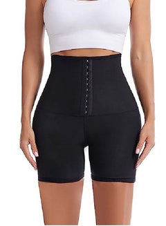Buy Sauna Sweat Shorts High Waisted Slimming Pants Compression Thermo Workout Exercise Body Shaper in UAE