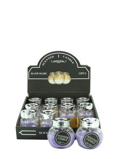 اشتري Scented Jar Candles (Set of 12 PCS) Handmade with Fragrance - Purple في الامارات