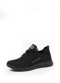 Buy Cobblerz Men's Lace-up Low Top Sneakers BLACK in UAE