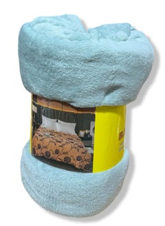 اشتري Fleece Blanket-200X230Cm-Double-Soft-Fluffy Blanket-Warm For Sofa And Bed-Easy To Carry-Light Blue Colour في الامارات