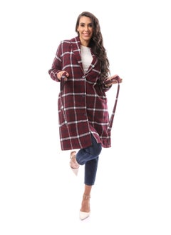 Buy Dark red Patterned Comfy Winter Robe_Dark red in Egypt