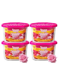 Buy 4-Pcs Moisture Absorbers 600ml, Dehumidifiers to Control Excess Moisture for Basements, Closets, Bathrooms, Laundry Rooms, Kitchen & Study,Moisture Absorbers Odor Eliminator（Rose fragrance） in UAE