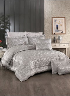 Buy Brighton | 10 Pieces Copland Comforter Set-King - 260x240 cm - Silver in Saudi Arabia