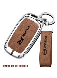 Buy Car Key Chain Super Finish Metal Ring PU Leather Strap Keychain Home Key Chain Car Keychain MAZDA 1Pcs in Saudi Arabia