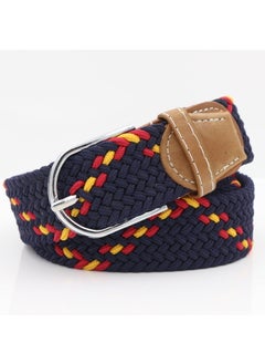 Buy Mens Knitted Elastic Canvas Belt Breathable Casual19 19 in Saudi Arabia