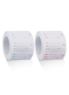 اشتري Removable Food Stickers, 1000 Pieces Dissolvable Food Labels Food Prep Canning Labels Removable Food Stickers for Home or Restaurant Canning Food Container Food Rotation, Red and Blue(2 Rolls) في الامارات