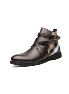 اشتري New Men's Casual Leather Boots في الامارات