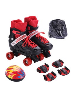 اشتري Design For Girls Boy Kids Child Adjustable Quad Roller Skates Shoes Sliding Sneakers 4 Wheels 2 Row Line outdoor Gym Sports في الامارات