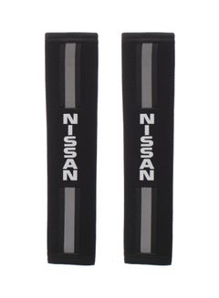 Buy Car seat belt cover and radar reflector, two pieces, With Nissan Car Name - Black Silver in Egypt