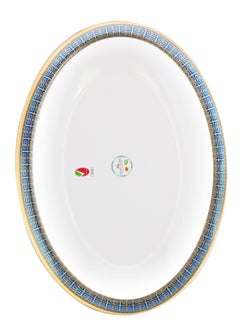 اشتري Melamine Oval Serving Platter Extra Large Majestic Blue 41cm Esma Approved في الامارات