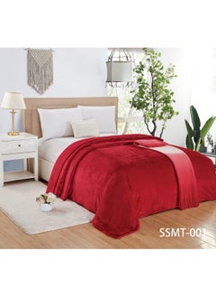 Buy 1 Piece Soft Bed Polyester Blanket king Size 200*220 cm in Saudi Arabia