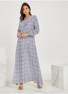 اشتري All Over Print V Neck Jalabiya في السعودية