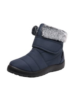 اشتري Women's Warm Plush And Thick Waterproof Cotton Boots Blue في الامارات