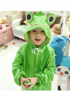 Buy Children's raincoats, Cartoon Kids Rain Jacket, Blue CarGirls Hooded Rain Poncho Outdoors Kids Transparent Raincoat Student Rain Suit Waterproof Durable Windbreaker (Green Frog) in UAE