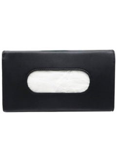 Buy Car Sun Visor Armrest Back Seat Tissue Napkin Box Holder Interior Accessories Black in UAE