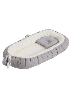 Buy Baby Lounger - Baby Portable Lounger Pillow for Newborn, Breathable and Soft Baby Nest Co Sleeper for Baby 0-24 Months, Portable Infant Lounger Baby Floor Seat for Home and Travel in UAE