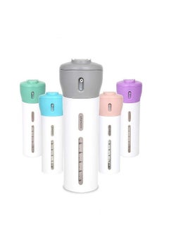 Buy 4 in 1 Smart Travel Dispenser Bottle Set Travel Refillable Cosmetic Containers Set Plastic Multicolour in Egypt