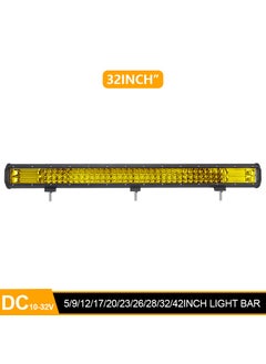 Buy 1 x 5 pcs 12V 24V LED Strip Light Bar Waterproof Ultra Bright Fog Lamp for Trucks Yellow 32inch in UAE