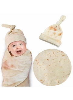 اشتري Burrito Baby Blanket Swaddle Flour Tortilla Swaddle Blanket Sleeping Swaddle Wrap في السعودية