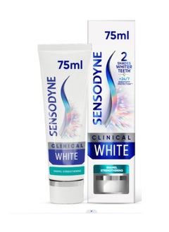 Buy Clinical White Sensitive Teeth Whitening Toothpaste Enamel Strengthening 75ml in UAE