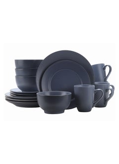 Buy CHIC 16-Pieces Stoneware Dinnerware Set, Dinner Set, Kitchen Dinnerware Ceramic Crockery Set, Dinner Service Set for 4, Include 26cm Dinner Plate, 21.5cm Plate, Cereal Bowl and Mug in UAE