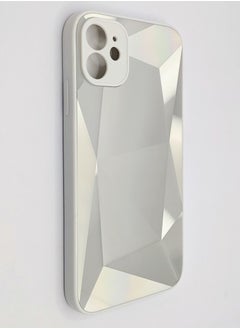 Buy iPhone 12 Case, Protective Bling Mirror Diamond Phone Cover Case for iPhone 12 Silver in UAE