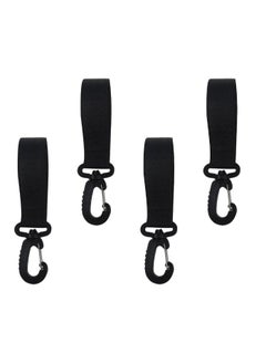 Buy 4pcs Professional Kayak Paddle Fixing Hooks Adjustable Canoe Paddle Fixators (Black) in UAE