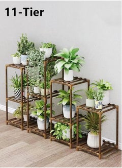 اشتري 11-Tier Plant Flower Display Stand Plant Flower Stand Rack Brown في الامارات